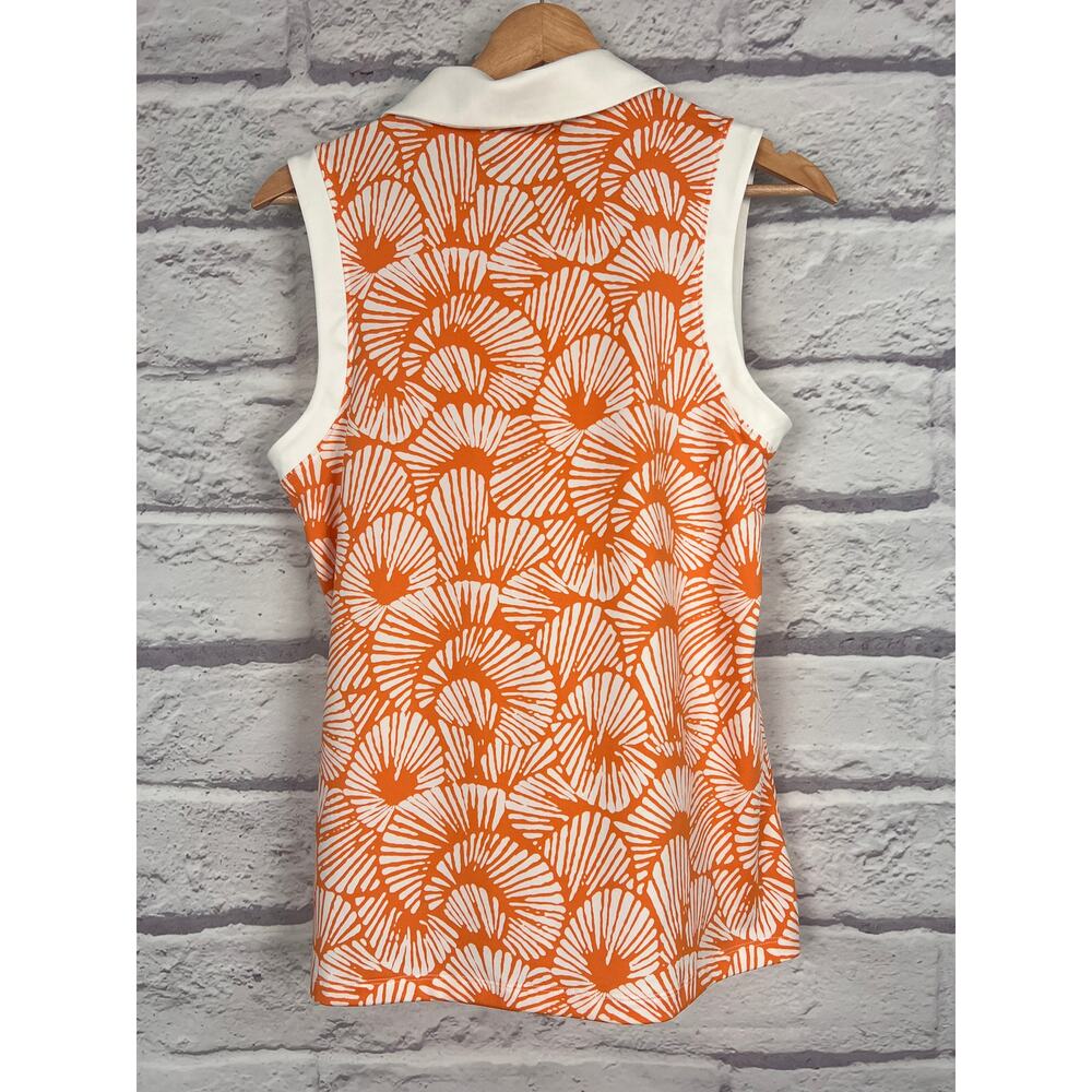 Tommy Bahama Womens L Coastal Preppy Tropical Golf Lot 2 Sleeveless Polo Tops - Picture 4 of 12